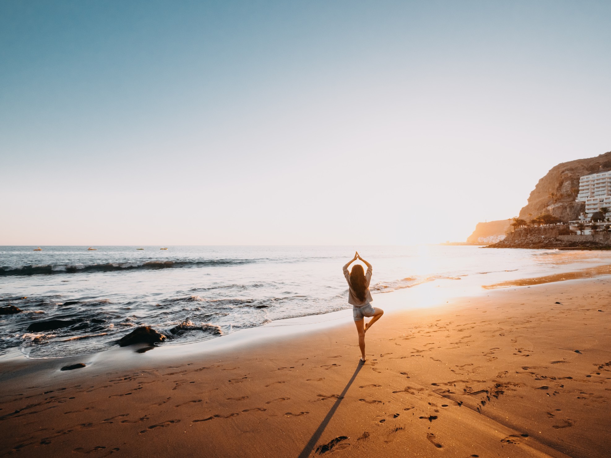 Yoga on the beach